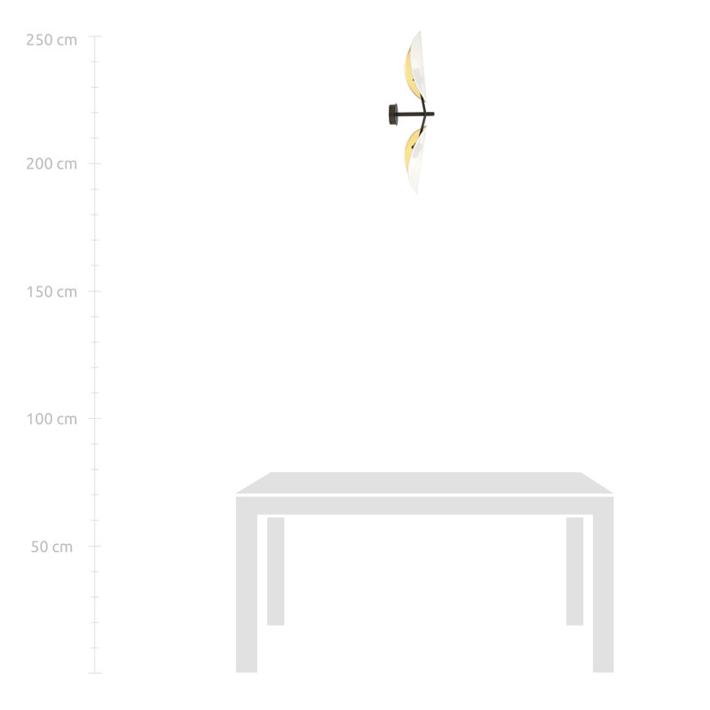 Up & Downlight, White/Gold