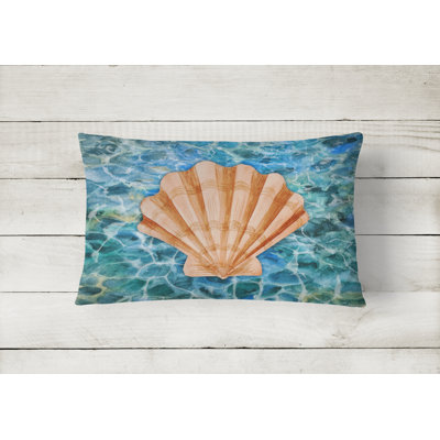Scallop Shell and Water Lumbar Pillow