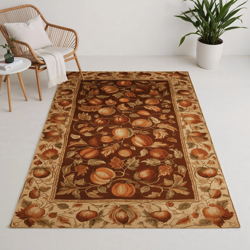 Tapis d'intérieur et d'extérieur brun français, Rectangulaire 3 pi x 5 pi