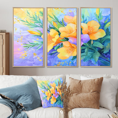 Adasyn - ensemble d'art mural iris