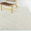 Tapis crème à motif géométrique à treillis-626355123