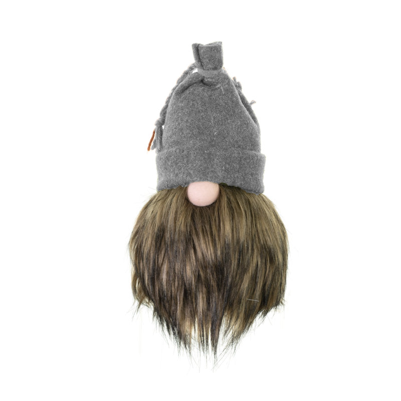 Bonnet gnome assis, gris