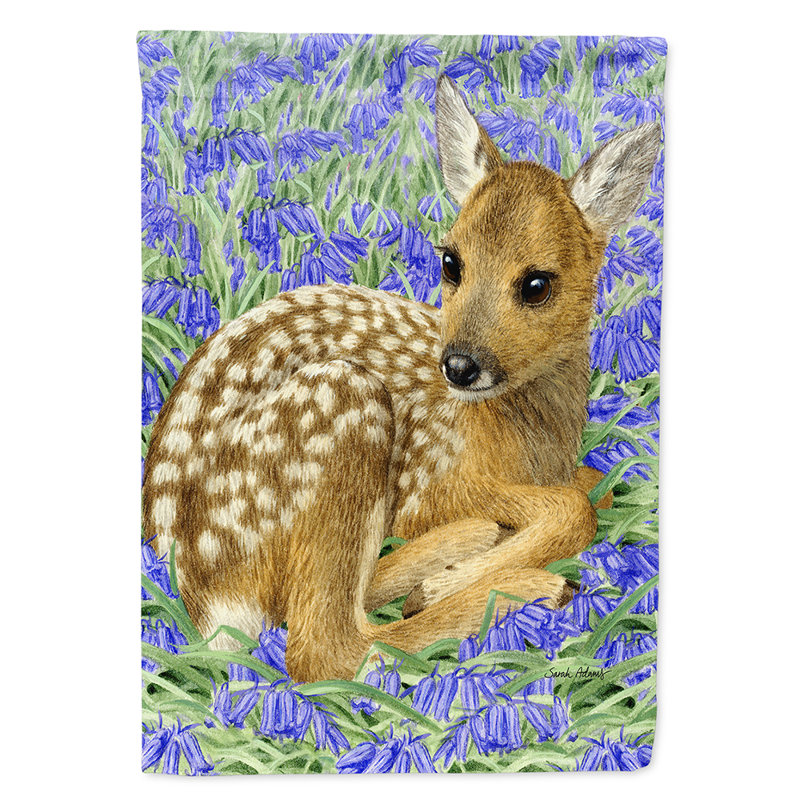 Fauve en polyester 2 côtés 40 x 28 po cerf drapeau de jardin, Grand