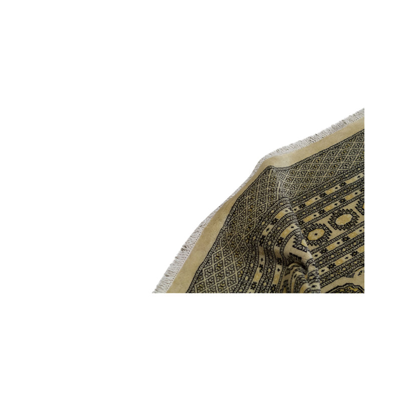 Tapis oriental beige en laine noué à la main Mori