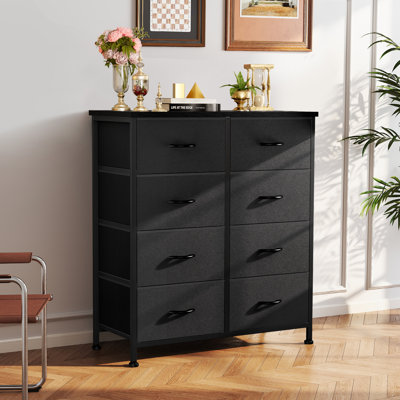 Bedroom Dresser with 8 Drawers Tall Dresser Chest of Drawers Fabric Dresser Modern Dresser