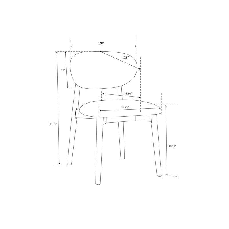 Chaise de salle à manger rembourrée Sloan, ensemble de 2, vert, Beige