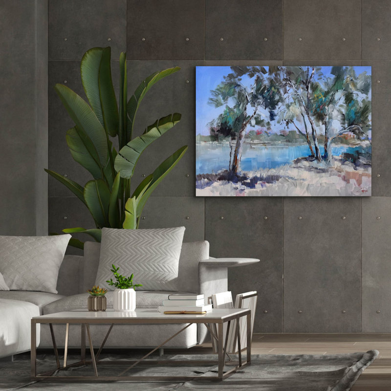  «River At Mildura» par Craig Trewin, art mural sur toile, 54 po x 40 po, H 40 po x l 54 po