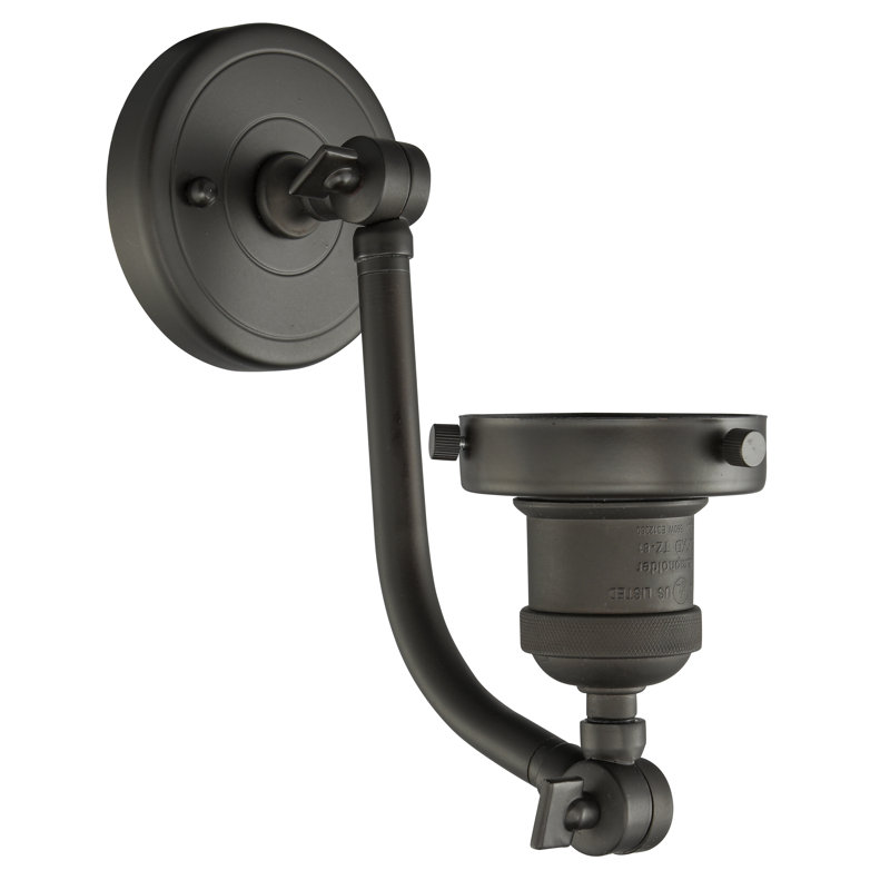 Applique murale à bras 1 lumière Burlingame, Ampoule DEL rétro à intensité réglable de 3 W, Nickel satiné brossé