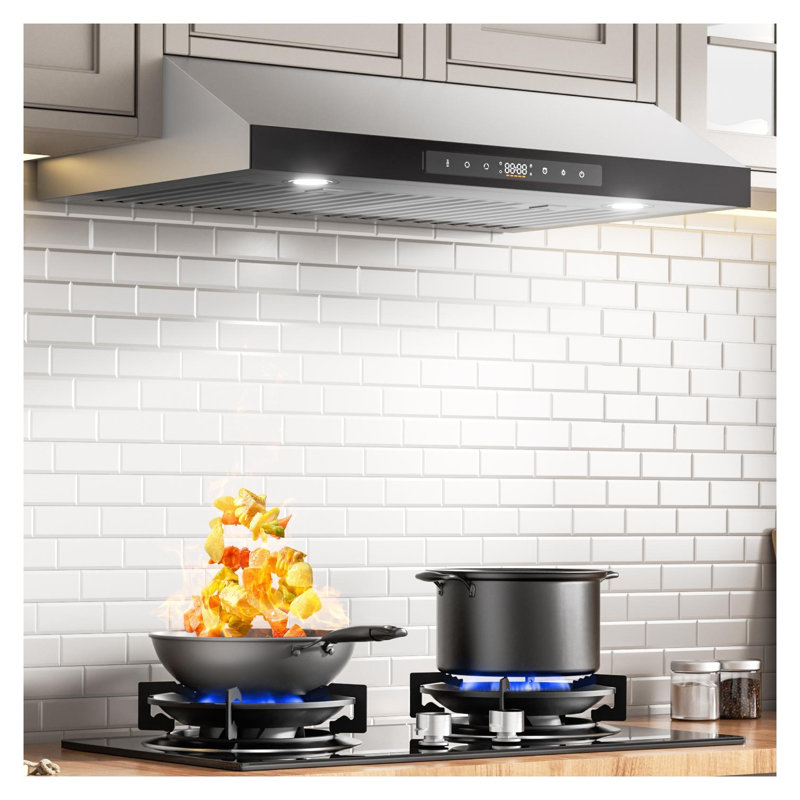Évent en acier inoxydable de 30 pouces avec hotte de cuisinière 900 CFM et contrôle tactile