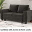 Fauteuil 2 places sans accoudoirs en velours Eyram, module modulaire pour canapé modulaire-802279986