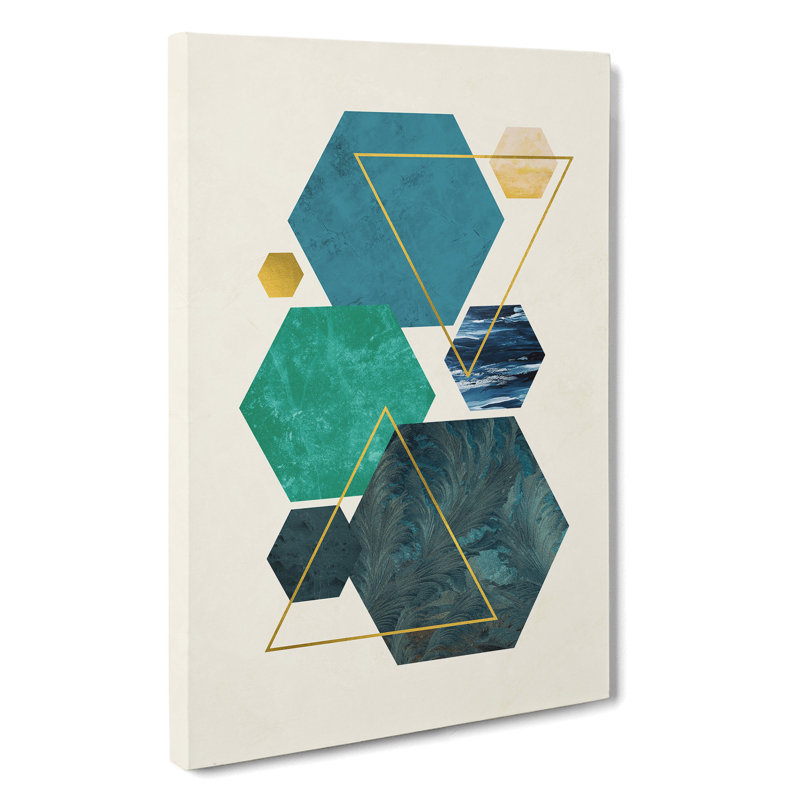 Mopdern Shapes No.1 - Wrapped Canvas Print, 60cm H x 40cm W x 3cm D