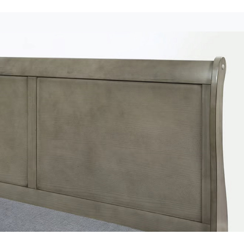 Mobilier de chambre à coucher moderne en bois massif avec lit-bateau, Grand, Blanc