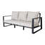 Et table basse - Paire de coussins beiges bruns en aluminium pour un cadre moderne et élégant au bord de la piscine