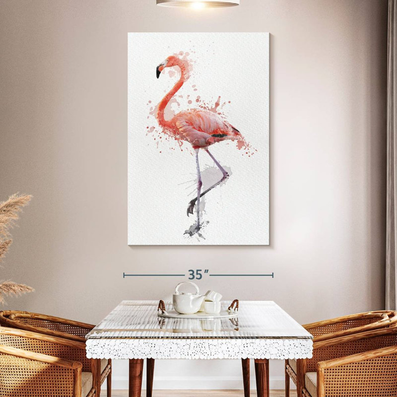 Flamant rose Brampt, H 51 po x l 34 po