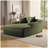 Convertible Sleeper Sofa Bed with Throw Pillows Green