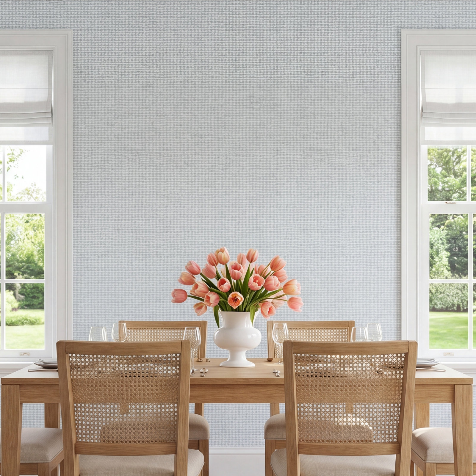 Dorinne Wallpaper, Light Blue