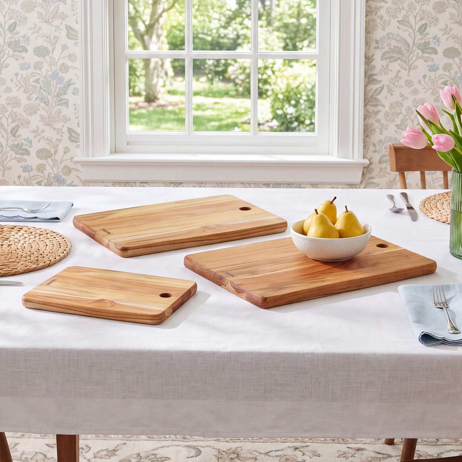 Tramontina 3-Piece Teak Kitchen Board Set