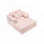 Fauteuil d'appoint en velours côtelé avec tabouret de rangement-376123023