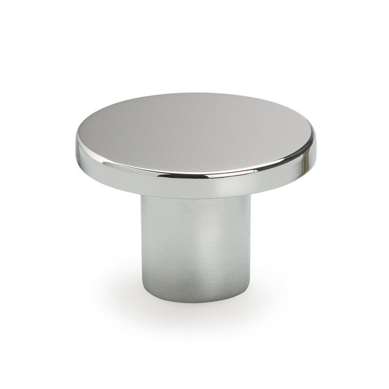 Poignée ronde de 1 po de diamètre, Chrome poli