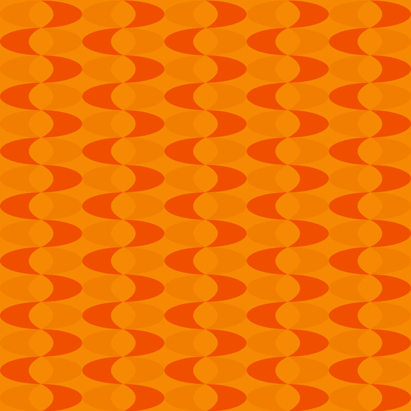 «Rothger Modern Retro Wavy Sun» par Rothger, reproduction d'art sur toile tendue, H 12 po x l 12 po