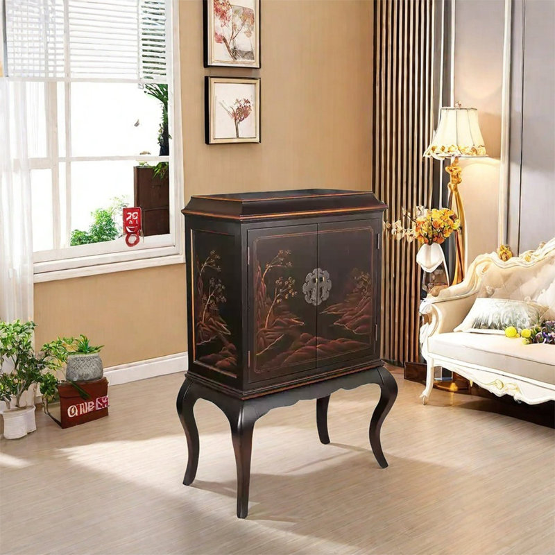 Hand Painted Solid Wood Cabinet