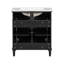 Meuble-lavabo élégant avec lavabo en céramique et tablettes réglables, idéal pour les petits espaces-233817664