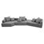 Canapé modulaire surdimensionné surdimensionné, ensemble de canapé de plancher Boucle de luxe, canapé convertible compressé, canapé spacieux rempli de mousse pour le salon, combinaison gratuite de 3 PC