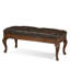 Old World Leather Bench