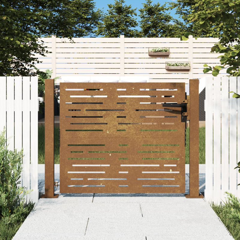 Ameliyah Garden Gate, 80cm H x 85 cm W x 16cm D, Rusty