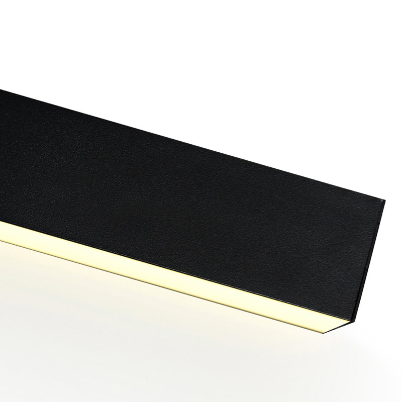 Lustre linéaire intégré à DEL pour les salles à manger, les salons et les tables de billard, Noir