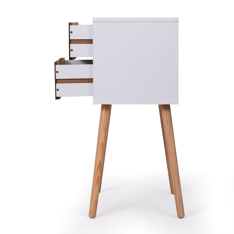 Nightstand With 2 Drawers, Bedside Tables With Solid Wood Legs And Storage, End Table, Side Table, Bedside Furniture For Bedroom, Living Room,2Pcs