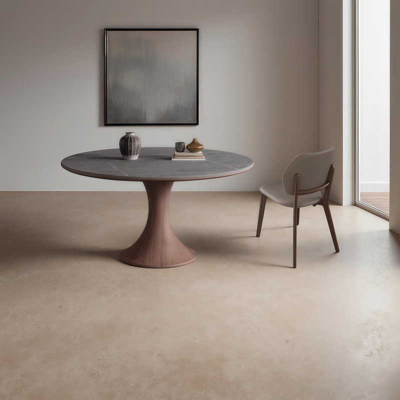 Table de salle à manger ronde, H 29,5 po x L 59,1 po x l 59,1 po