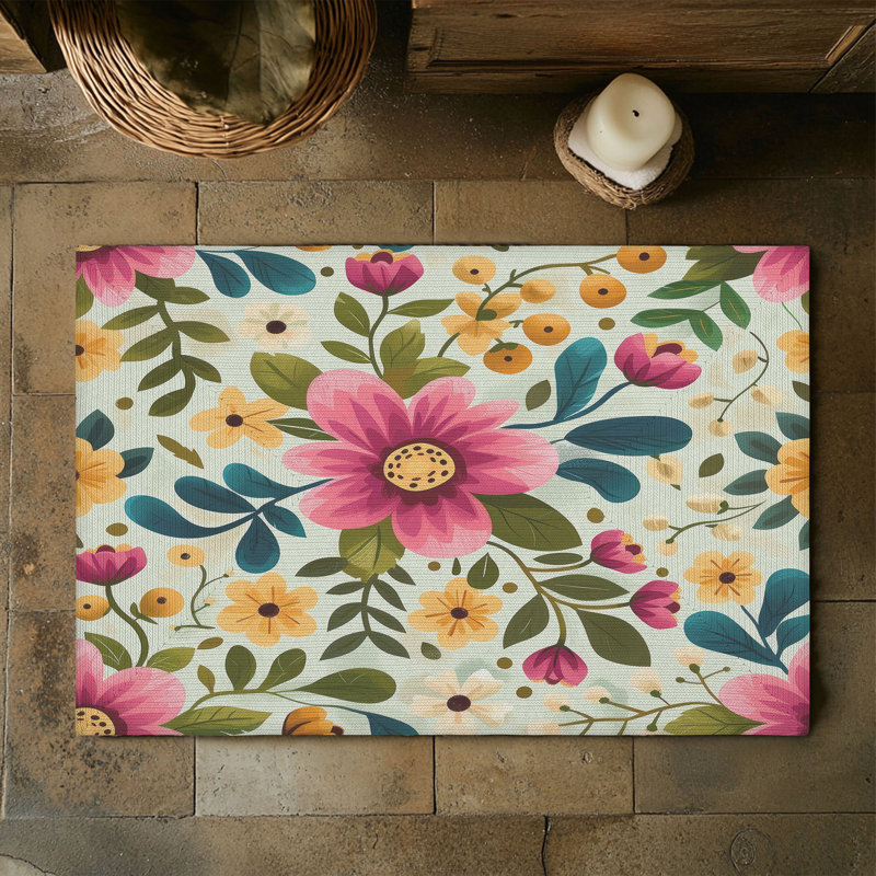 Tapis tressé Blooming Spring Meadow, Rectangulaire 3 pi x 5 pi