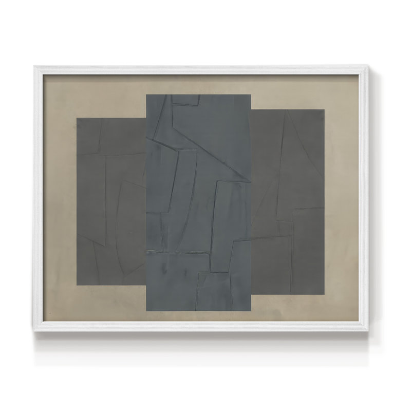 «Soft Slate II», reproduction encadrée, H 8 po x l 10 po, Blanc