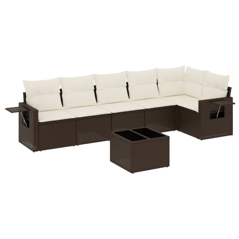 Vidaxl Garden Sofa Set Brown
