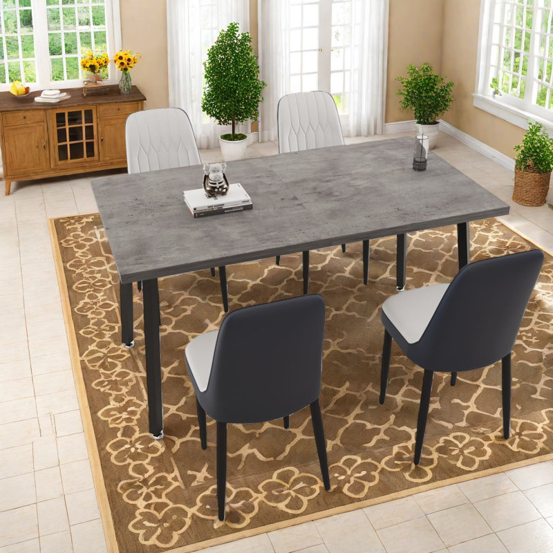 Ensembles de table de salle à manger extensible et moderne avec chaises en polyuréthane, pour la cuisine et la maison
