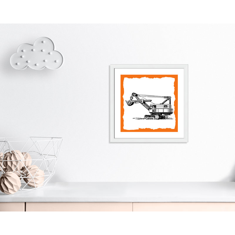 Avertissement 3 enfants, impression sur papier, H 22,5 po x l 22,5 po x P 0,63 po, Cadre blanc