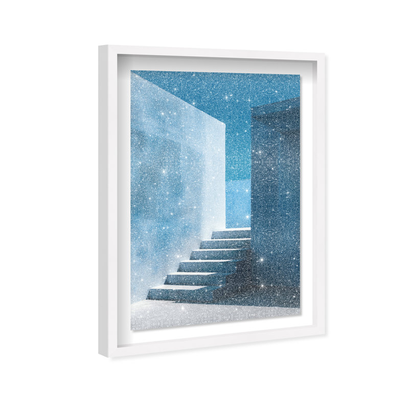 Deep Ocean Walls II Print by Oliver Gal, 16.5"H x 11.5"W, White Shadowbox