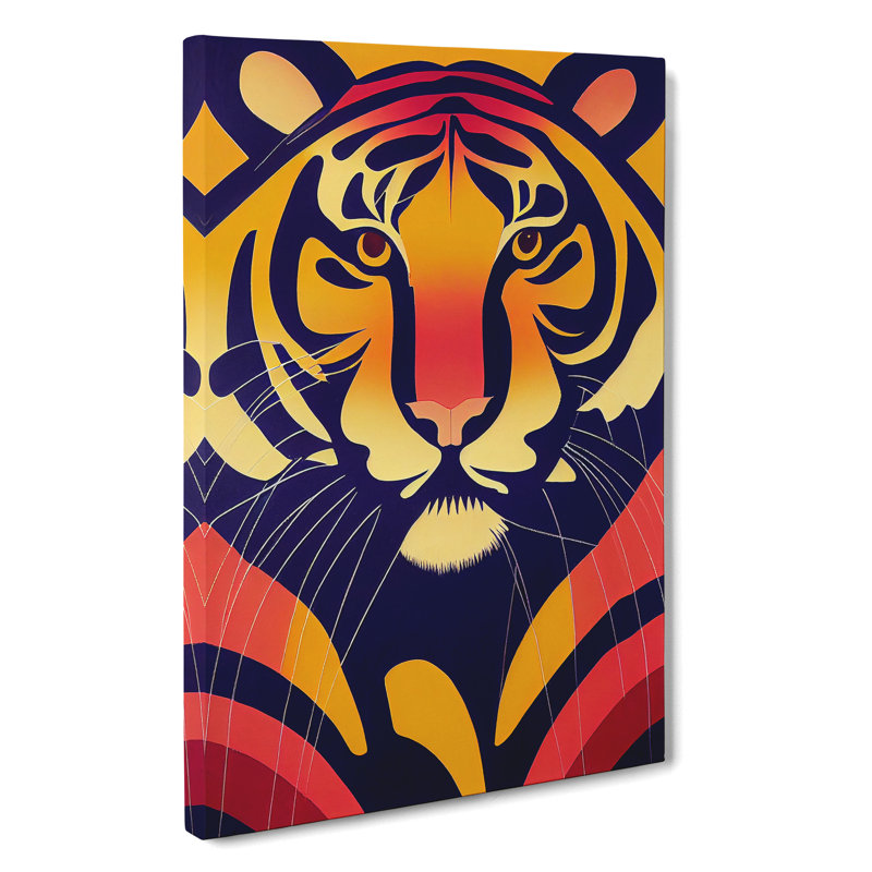 XC1022-4666X Tiger Abstract No.4 1 Piece Wrapped Canvas Wall Art, 76cm H x 50cm W x 3cm D