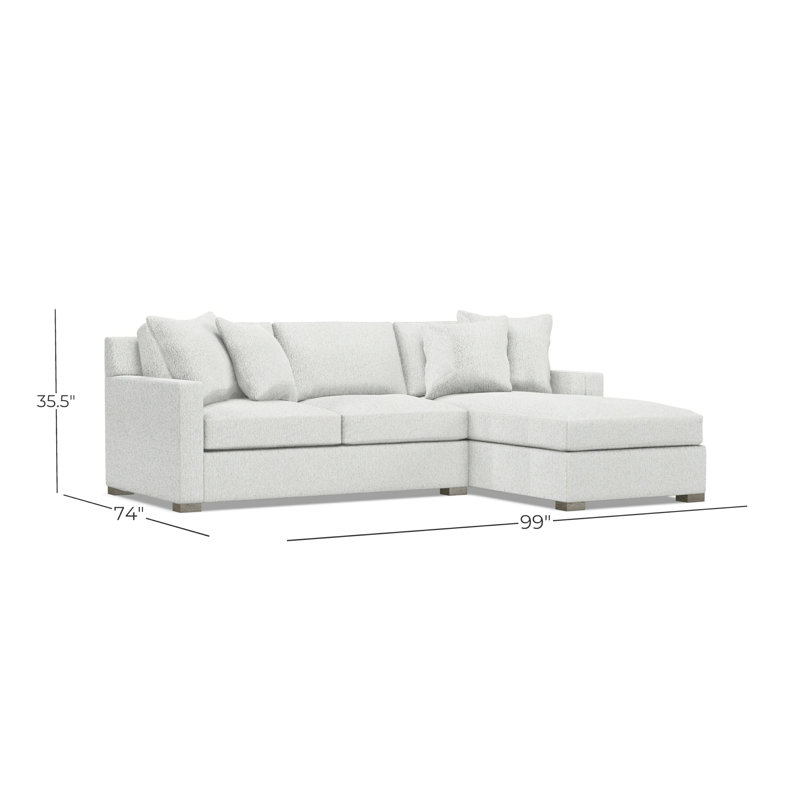Kelsey Fabric 2 Pc Sectional, 1000-002