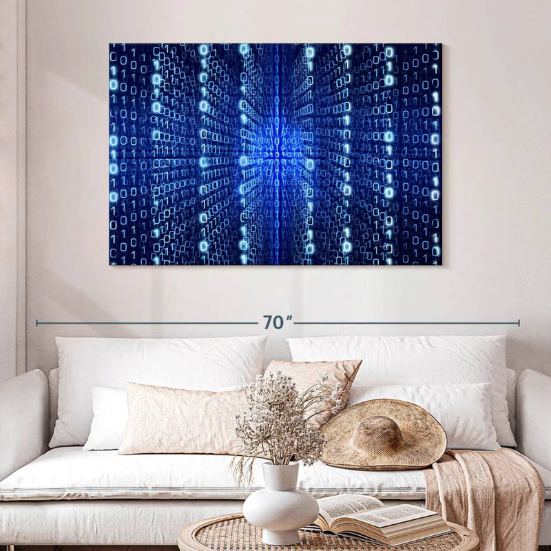 Keiri Blue Computer Matrix, 32" H x 48" W