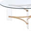 Table basse à finition dorée