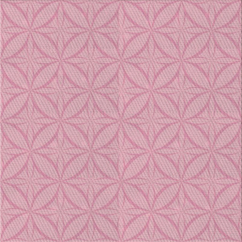 Tapis rose tissé à la machine, Carré 7 pi