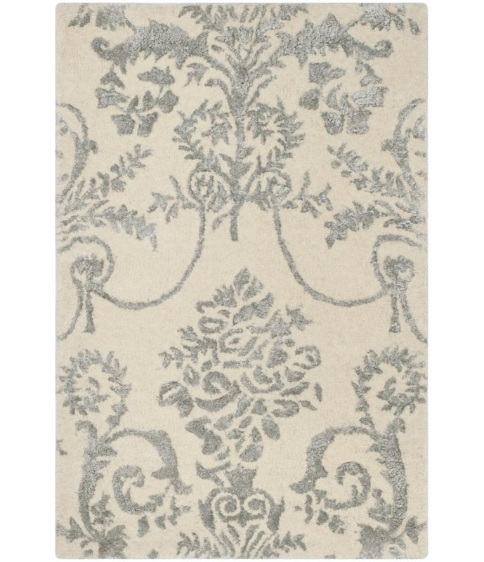 Shillington Hand Tufted Wool, Viscose Floral Rug, Rectangle 2' x 3'