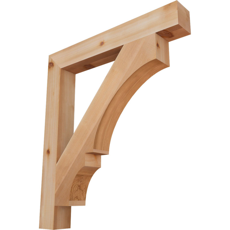 Support de bloc Balboa, L 3 1/2 po x P 30 po x H 34 po, Cèdre rouge de l'Ouest lisse