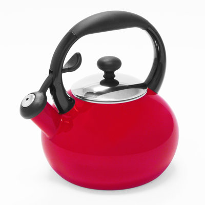 Chantal Button 1.8 Quarts Carbon Steel Whistling Stovetop Teakettle