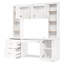 Bureau d'ordinateur moderne de style champêtre avec étagère-1873593227