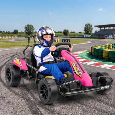 Karting à batterie haute capacité 24 V 10 Ah pour enfants de 6 à 10 ans, jouet à chevaucher avec moteurs de 600 W