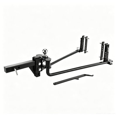 Heavy Duty Weight Distribution Hitch with Sway Control, 1,000 lbs Towing Capacity, 2-Inch Steel Shank & 2-5/16" Alloy Ball for RVs & Travel Trailers, Fits 2" Receiver