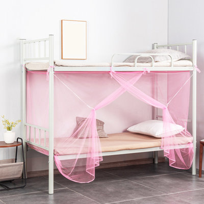 Mosquito Net Tent for Bed One Side Opening Canopys Netting Curtain Net for Bedroom Decoration for Twin Size Without Bed Frame